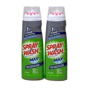 2X Spray n Wash Max Laundry Stain Remover Gel Stick with Easy to Use Scrub Top